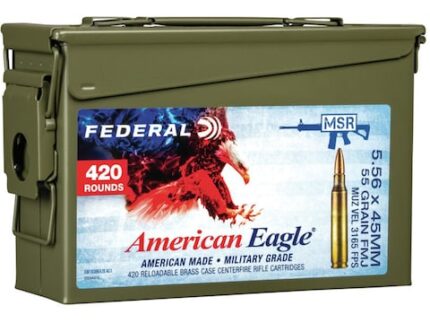 Federal American Eagle 5.56 X45MM 55 GR FMJ CLIPPED 420 ROUNDS