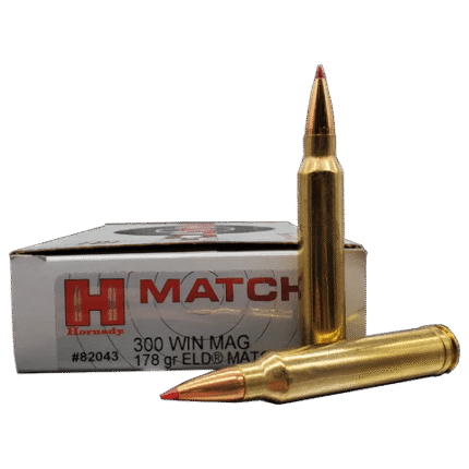 Hornady 300 Winchester Magnum Ammo 178 Grain ELD Match, 200rds [82043]