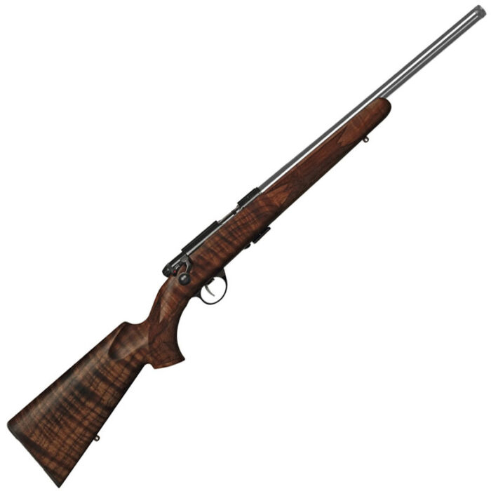 Anschutz 1710 AV HB Bolt Action Rimfire Rifle .22 LR 18" Threaded Heavy Barrel 5 Rounds Two Stage Trigger Walnut Stock Stainless Finish - Image 1