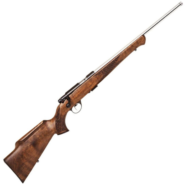 Anschutz 1712 AV Bolt Action Rimfire Rifle .22 LR 18" Threaded Barrel 5 Rounds Two Stage Trigger Walnut Stock Stainless Finish - Image 1
