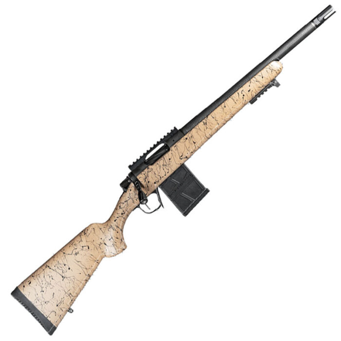 Christensen Arms Ridgeline Scout .308 Win Bolt Action Rifle 16" Barrel 10 Rounds Picatinny Optics Rail Carbon Fiber Composite Stock Tan/Black - Image 1