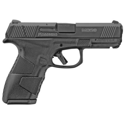 Mossberg MC2c 9mm Luger Compact Semi Auto Pistol 4" Barrel 15 Rounds 3-Dot Sights Black Polymer Frame/Black DLC Slide Finish