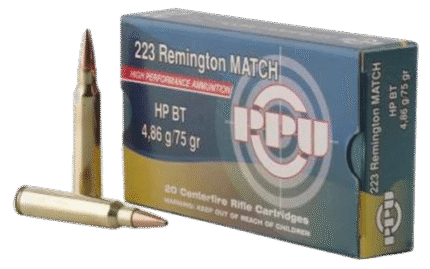 Prvi PPU 223 Rem Ammunition 500 rounds Brass casing
