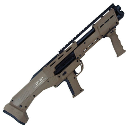 Standard Manufacturing DP-12 12 Gauge Double Barrel Pump Action Shotgun, 18 7/8" Barrels, 16 Rounds, FDE