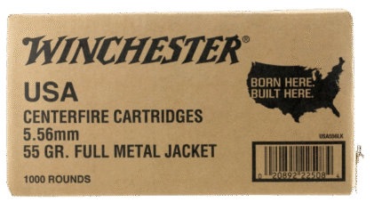 Winchester 5.56 Nato Ammunition 500 Rounds Brass Casing 500 Rds