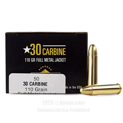 Armscor USA 30 Carbine Ammo - 50 Rounds of 110 Grain FMJ Ammunition
