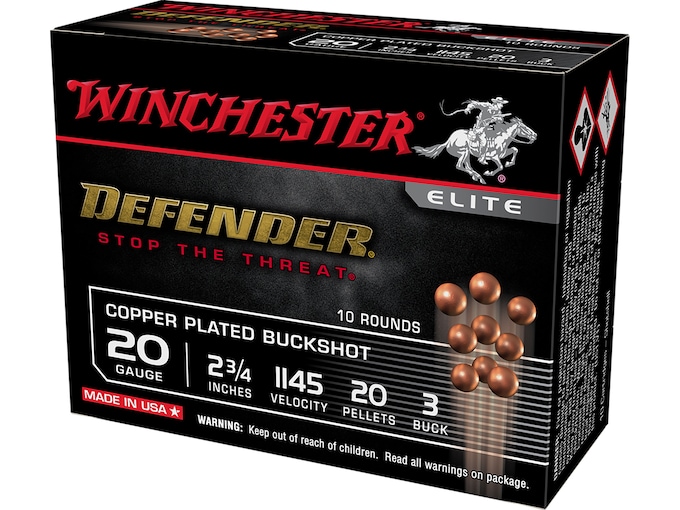 uio;;; Winchester Defender 20 Gauge Buckshot Ammo 2-3/4" (2) Write a Review Q&A (2) - Image 1