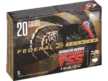 Federal Premium Reduced Recoil Heavyweight TSS Turkey 20 Gauge Ammo 2-3/4" #9 Tungsten Shot 1-1/8 oz Box of 5